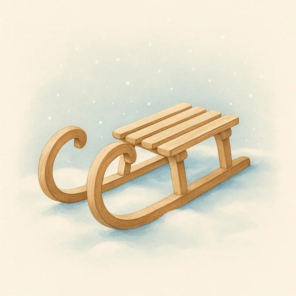 Sanki drewniane - Zabawki z Lasu 