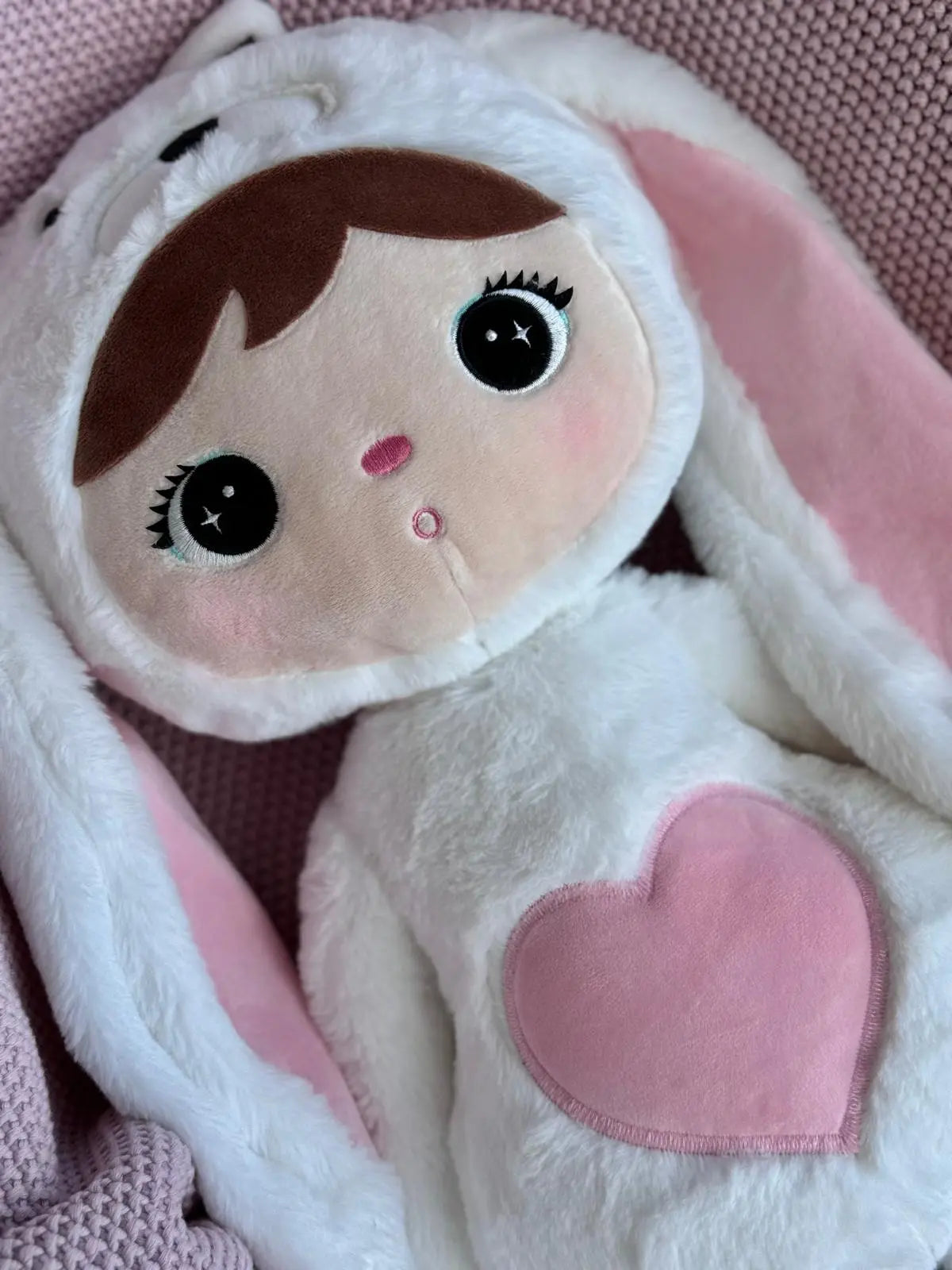 BIAŁY KRÓLIK XL 70 CM - LALKA METOO Z IMIENIEM DZIECKA Metoo