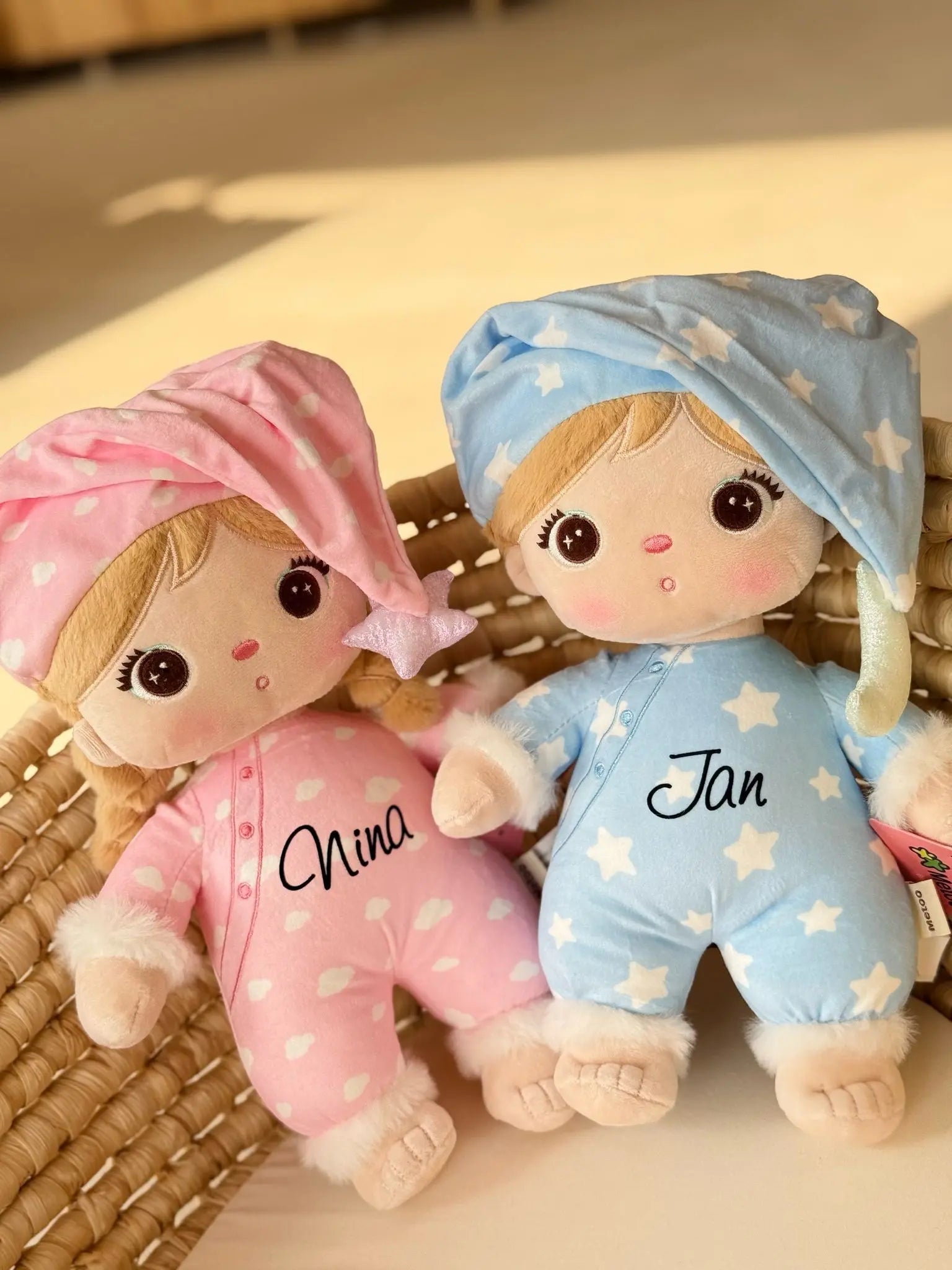 CHŁOPIEC W PIŻAMCE - LALKA METOO Z IMIENIEM DZIECKA 30cm metoodoll