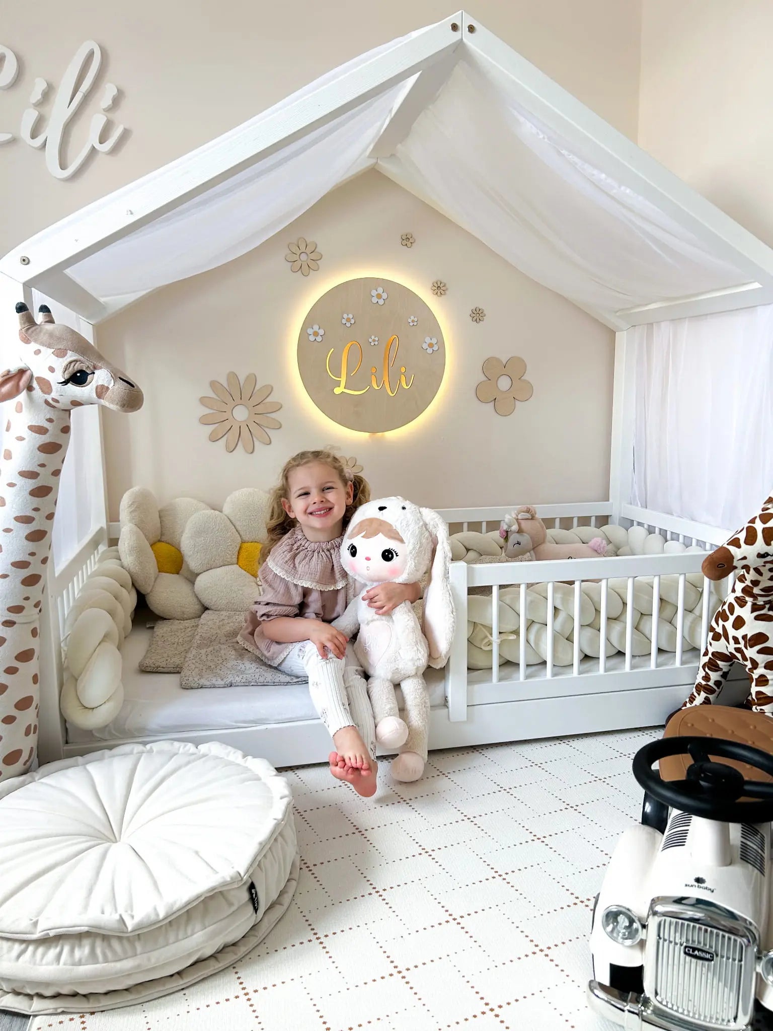 JASNO BEŻOWY KRÓLIK 70 CM - LALKA METOO Z IMIENIEM DZIECKA Metoo