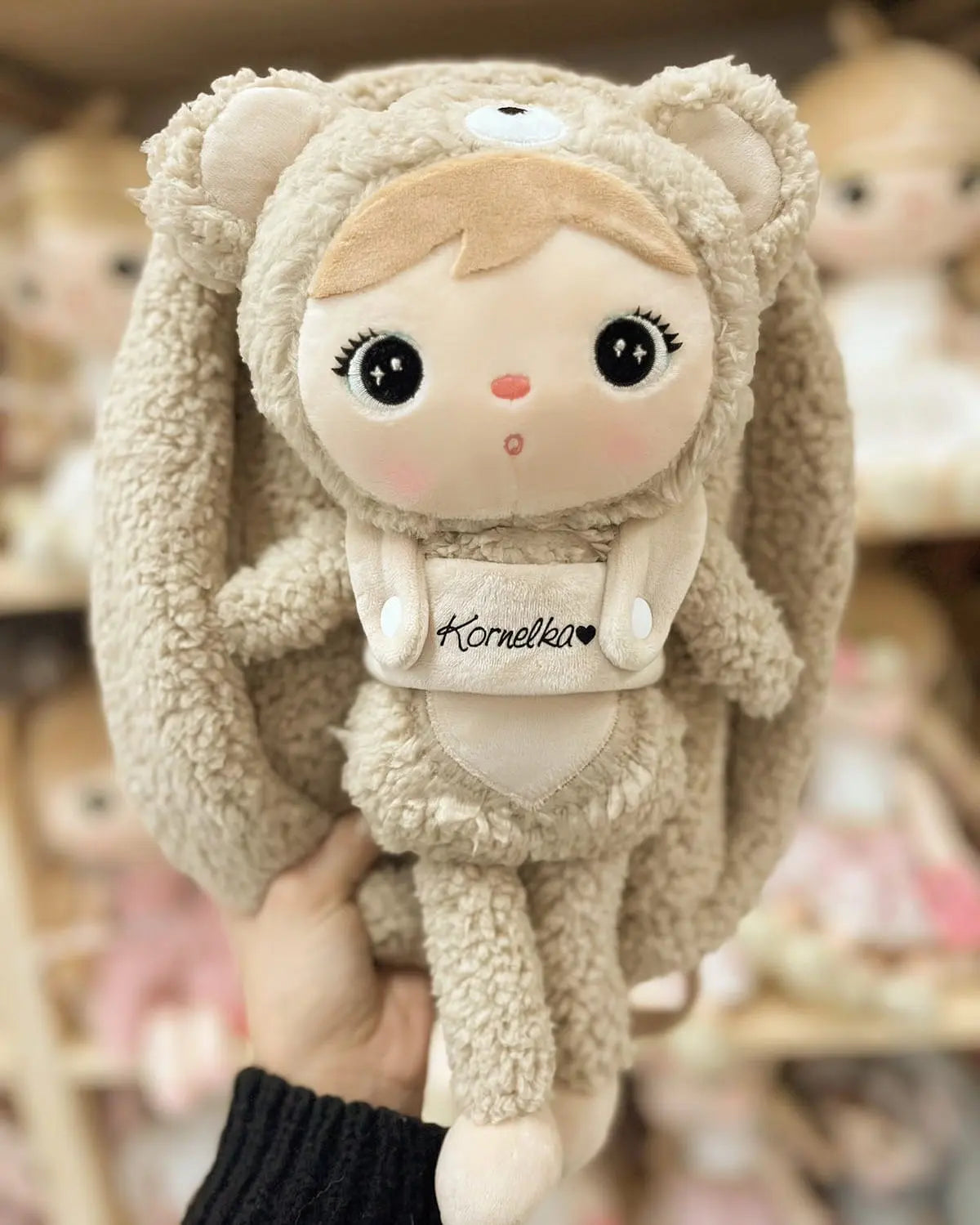 Plecak Metoo z wyjmowanym pluszakiem - Beżowy miś Metoo