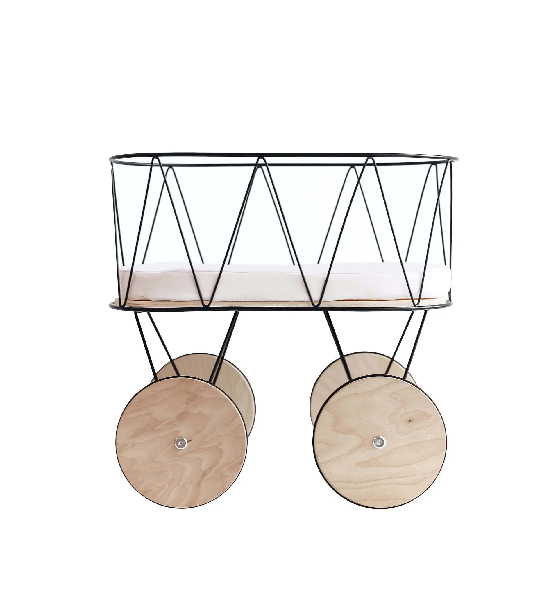 Artystyczny wózek łóżeczko dla lalek zabawka zabawa lalkami dzieci ooh noo - Zabawki z Lasu 