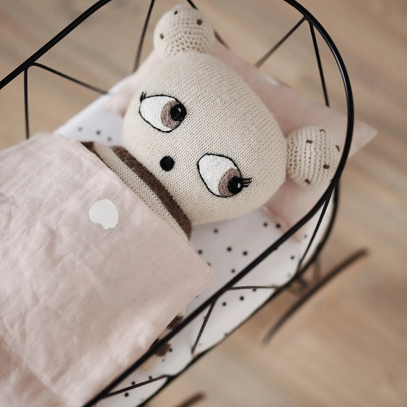 Artystyczny wózek łóżeczko dla lalek zabawka zabawa lalkami dzieci ooh noo - Zabawki z Lasu 