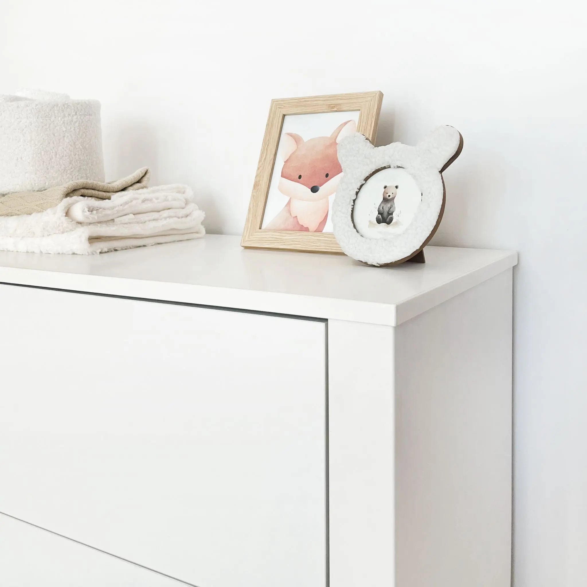 BASIC biała komoda z przewijakiem - Zabawki z Lasu 