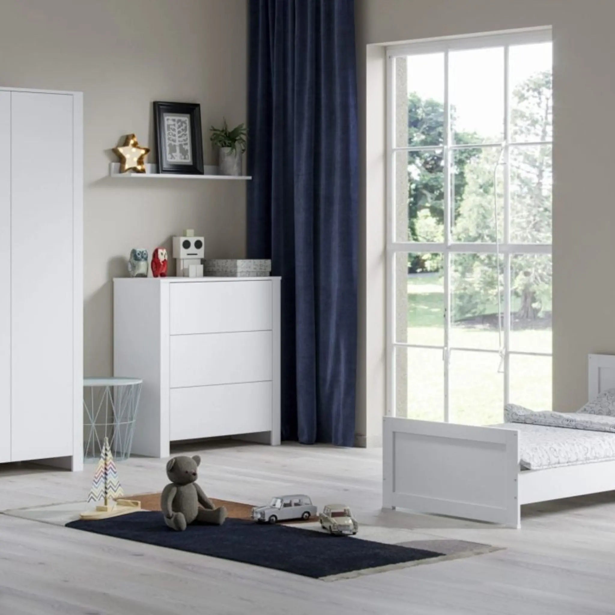 BASIC biała komoda z przewijakiem - Zabawki z Lasu 