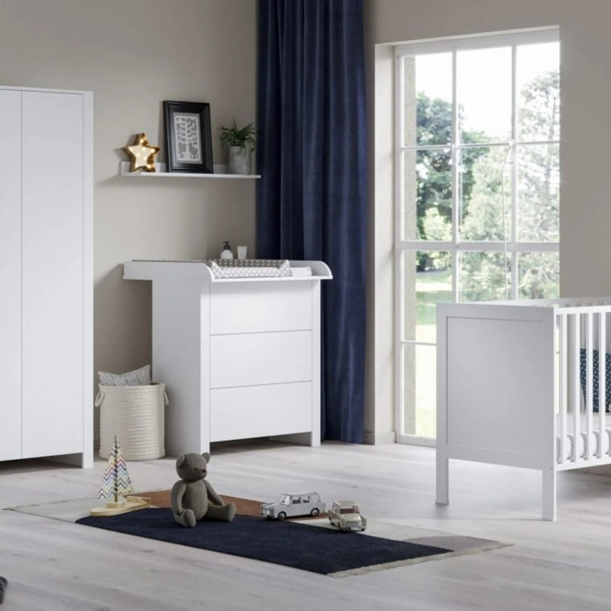 BASIC biała komoda z przewijakiem - Zabawki z Lasu 