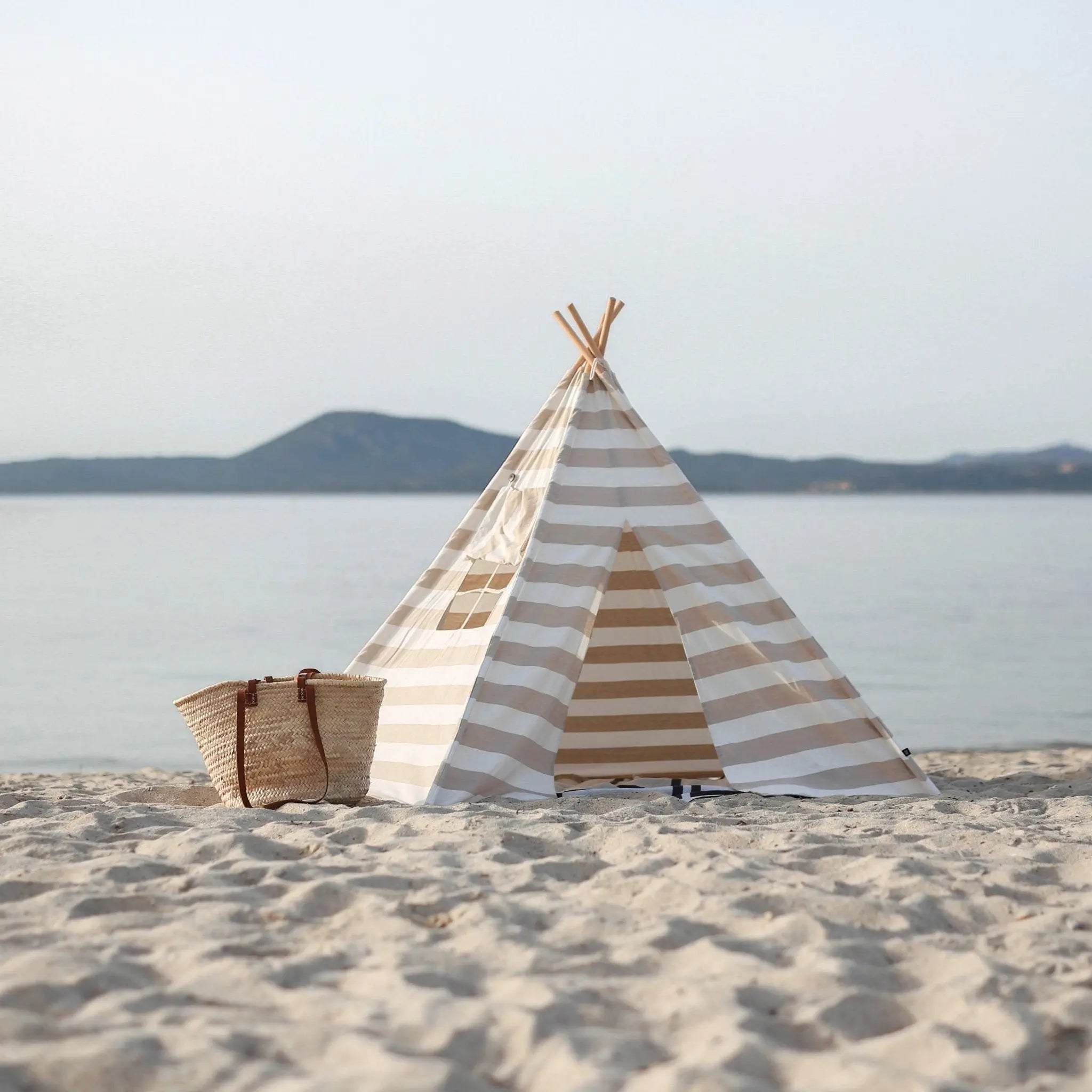 Bawełniany namiot Tipi dla dzieci, zabawa w domu na dworze wystrój ooh noo - Zabawki z Lasu 