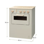 Beżowa drewniana kuchenka dla dzieci Premium, kuchnia, piekarnik, Micki - Zabawki z Lasu 