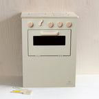 Beżowa drewniana kuchenka dla dzieci Premium, kuchnia, piekarnik, Micki - Zabawki z Lasu 