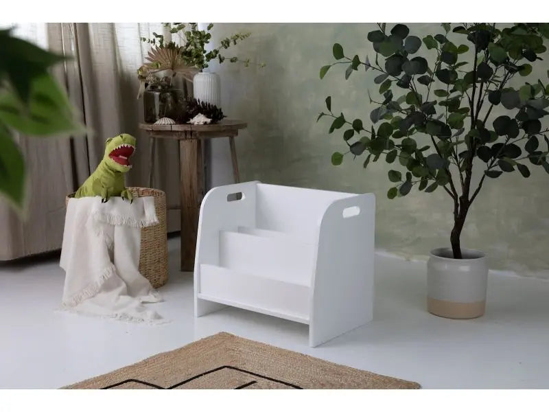 Biblioteczka niska Montessori - kolor biały - Zabawki z Lasu 