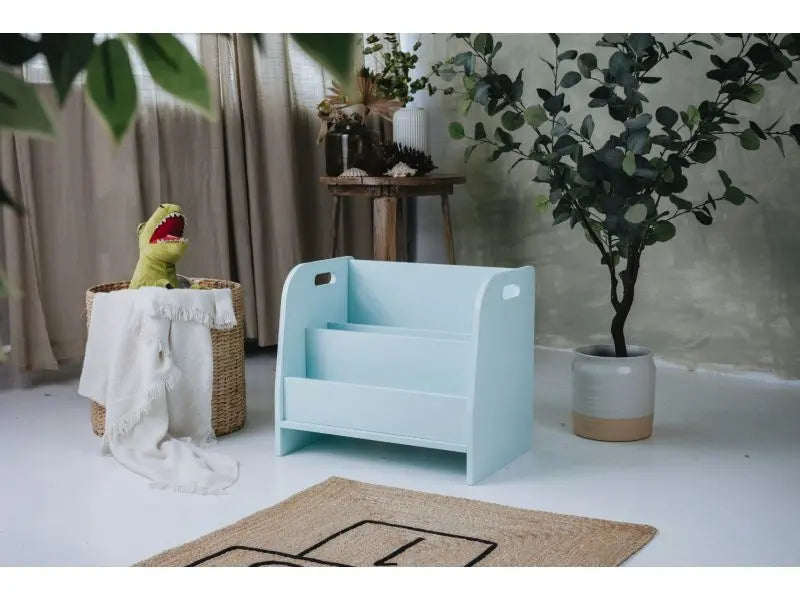 Biblioteczka niska Montessori - kolor miętowy - szerokość 50cm - Zabawki z Lasu 