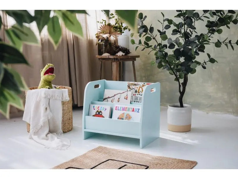Biblioteczka niska Montessori - kolor miętowy - szerokość 50cm - Zabawki z Lasu 