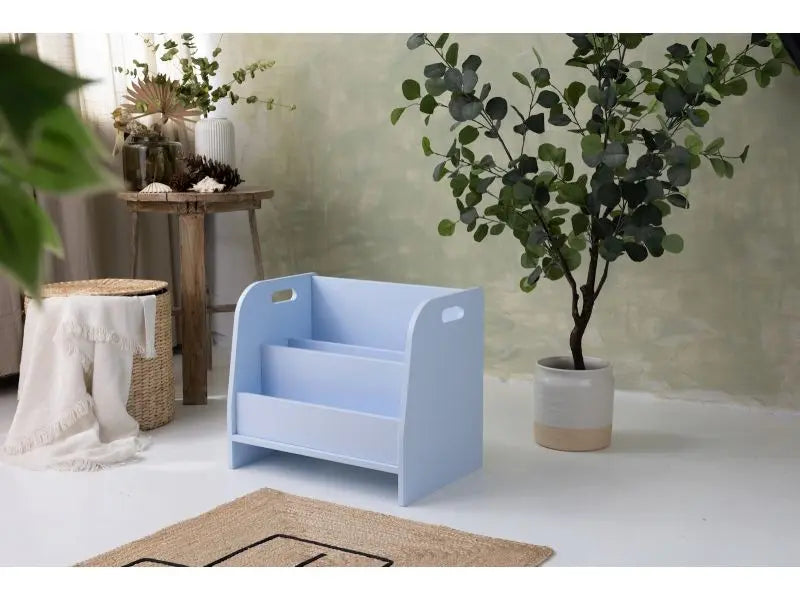 Biblioteczka niska Montessori - kolor niebieski - szerokość 50cm - Zabawki z Lasu 