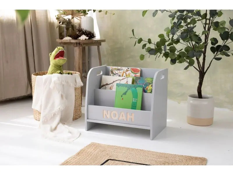 Biblioteczka niska Montessori - kolor szary - Szerokość 50 cm - Zabawki z Lasu 