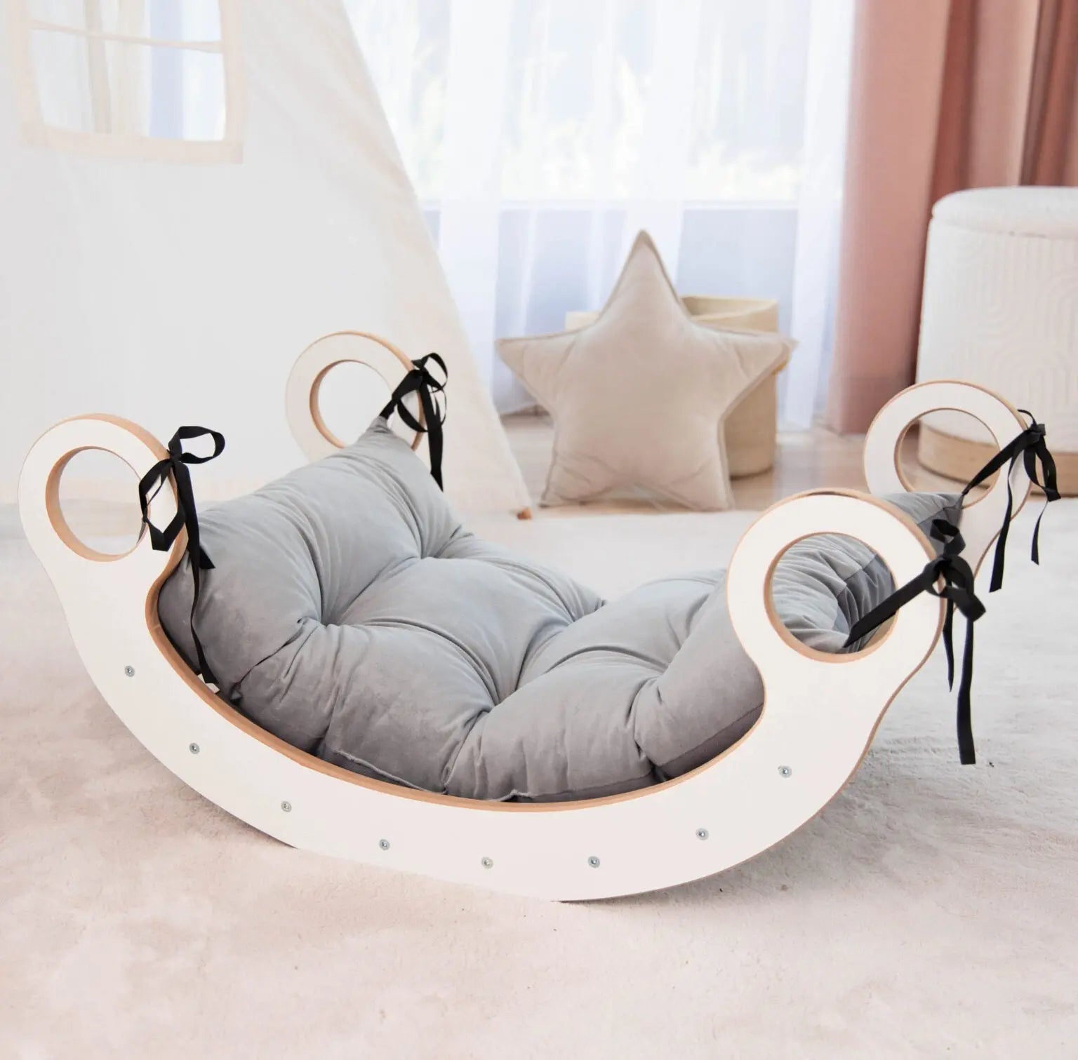 Bujak M + poduszka beżowa - Zabawki z Lasu 