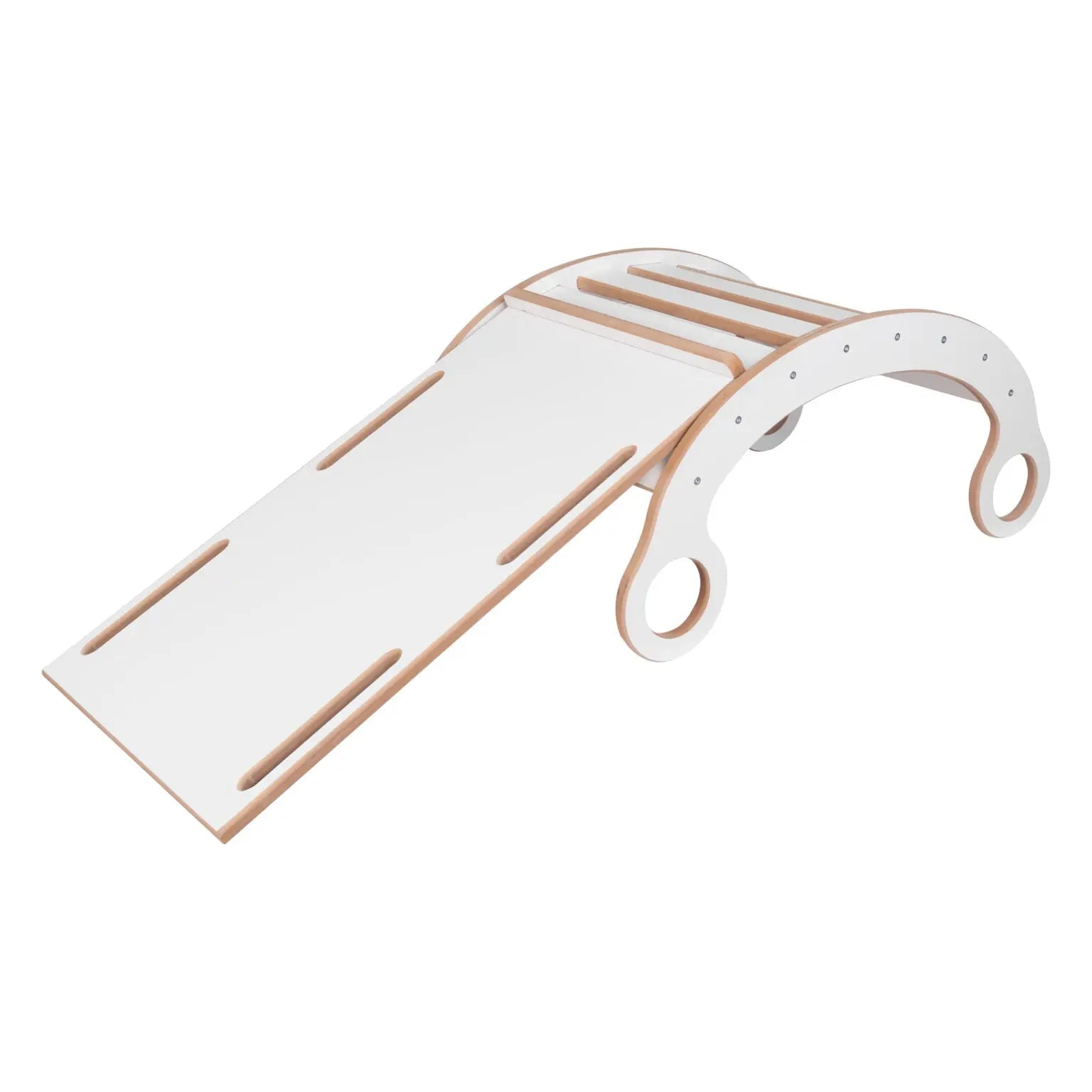 Bujak M + ścianka wspinaczkowa / zjeżdżalnia + poduszka szara - Zabawki z Lasu 