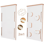 Bujak XL + ścianka wspinaczkowa / zjeżdżalnia + poduszka szara - Zabawki z Lasu 