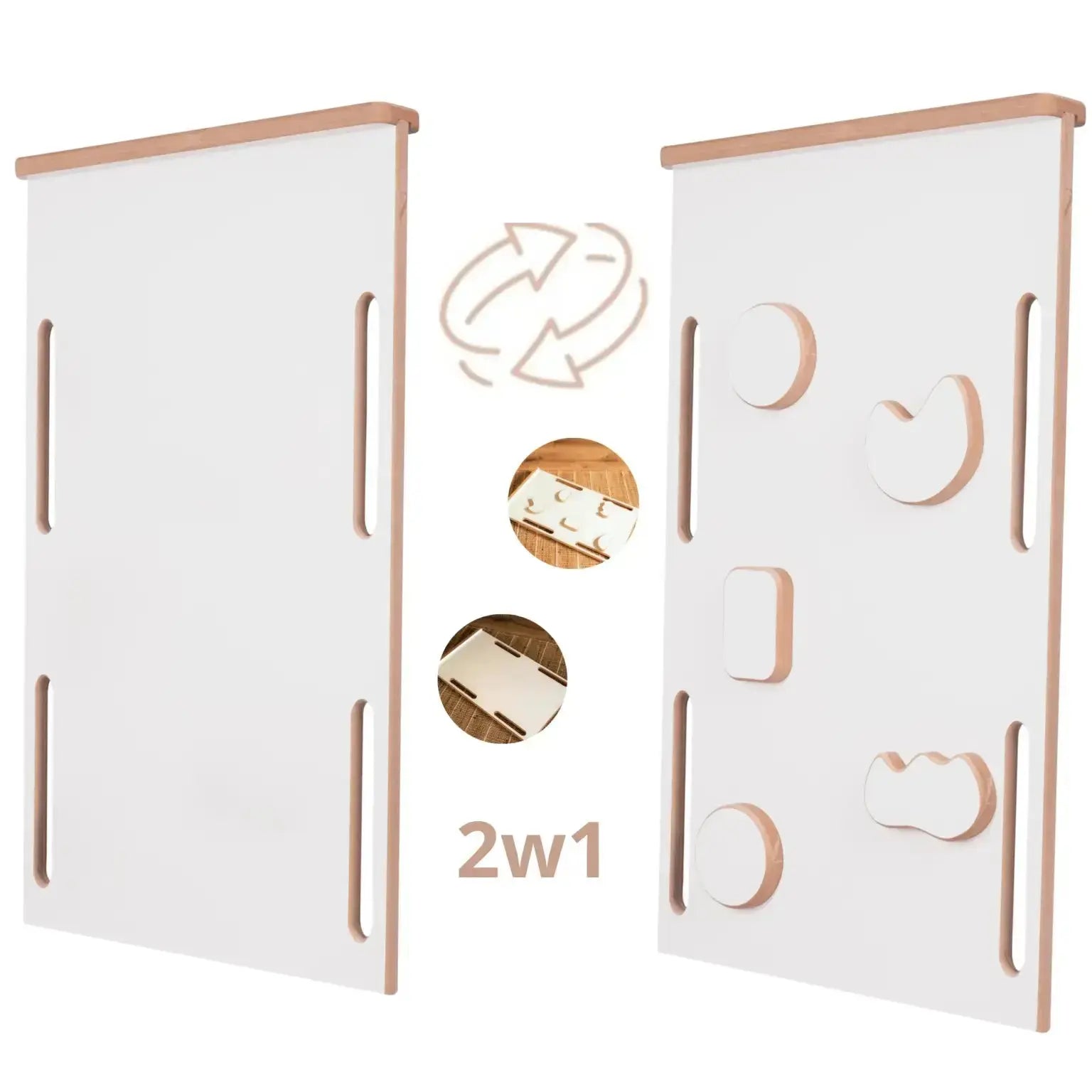 Bujak XL + ścianka wspinaczkowa / zjeżdżalnia + poduszka szara - Zabawki z Lasu 