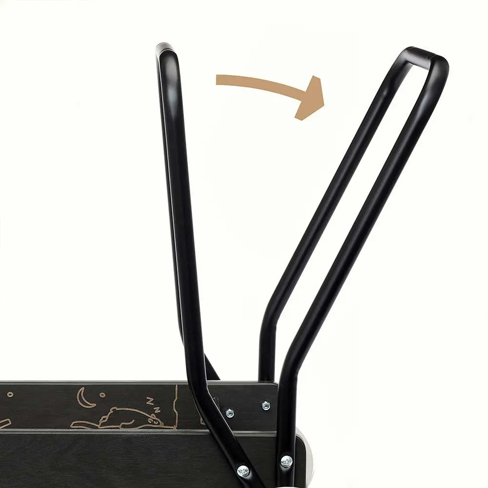 Czarny drewniany chodzik pchacz Premium, nauka chodzenia, dla dzieci, Micki - Zabawki z Lasu 