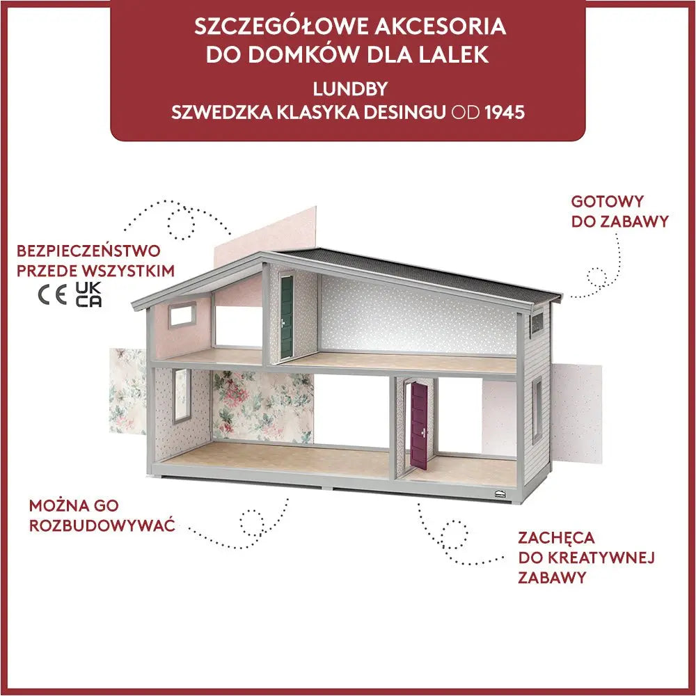 Domek dla lalek, zabawka dla dzieci, zabawa lalkami, odgrywanie ról, Lundby - Zabawki z Lasu 