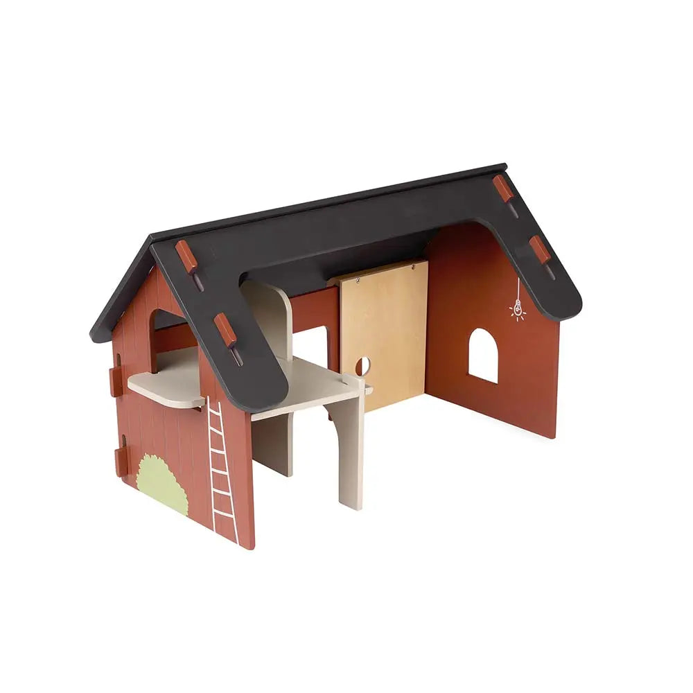 Drewniana farma, zabawka dla dzieci, zwięrzątka na wsi odgrywanie ról Micki - Zabawki z Lasu 