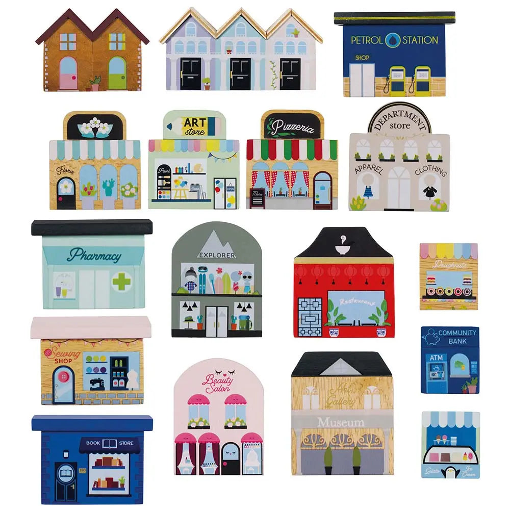 Drewniana kolejka Londyn 120 elementów, tory pociąg zabawka Le Toy Van - Zabawki z Lasu 