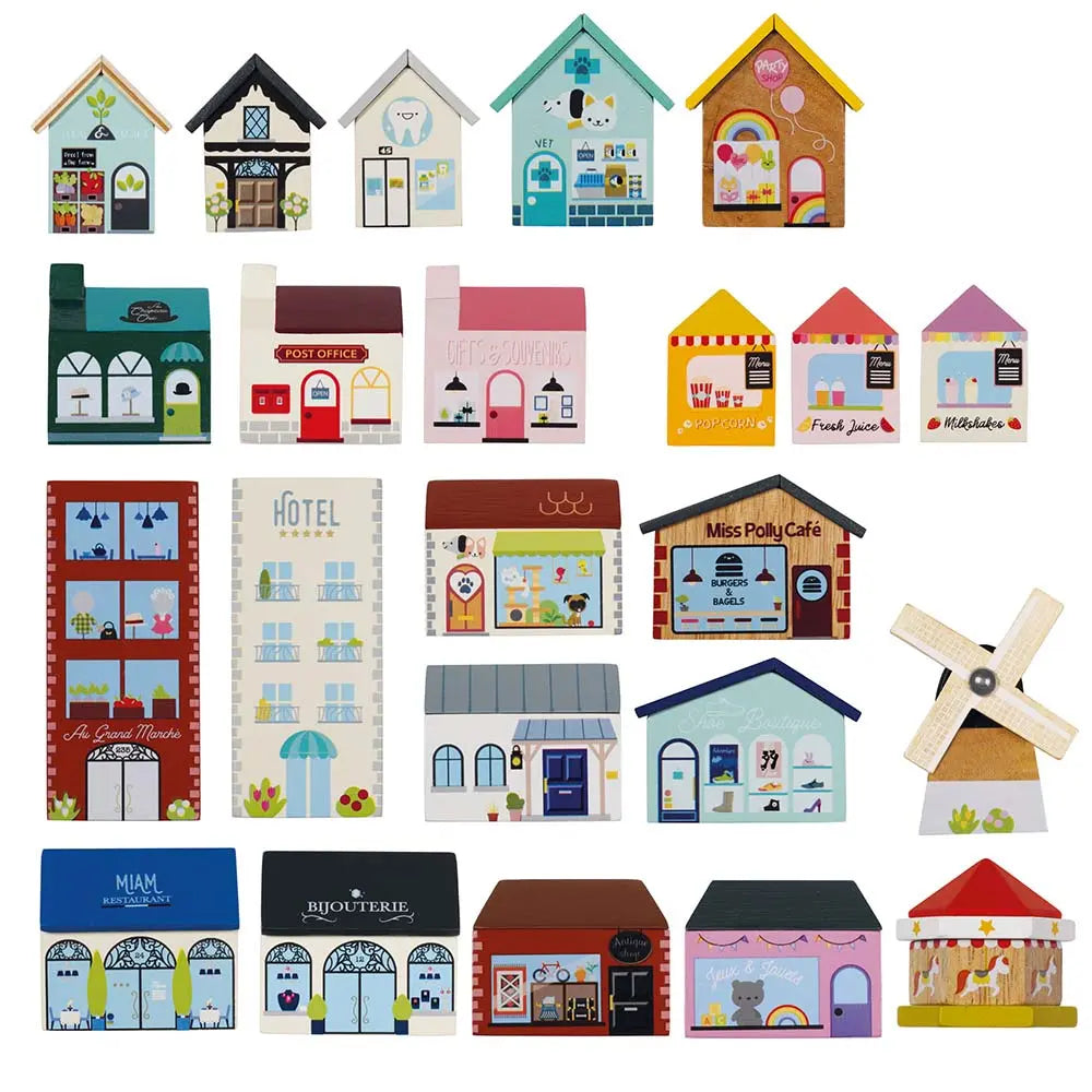 Drewniana kolejka Londyn 120 elementów, tory pociąg zabawka Le Toy Van - Zabawki z Lasu 