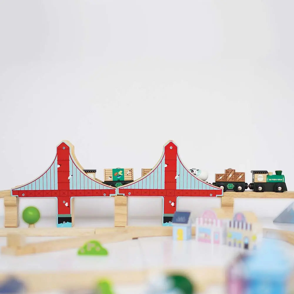 Drewniana kolejka Royal Express zestaw 180 elementów tory pociąg Le Toy Van - Zabawki z Lasu 