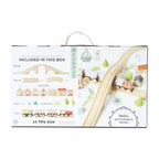 Drewniana kolejka zestaw 40 elementów, tory, pociąg, zabawka, Le Toy Van - Zabawki z Lasu 