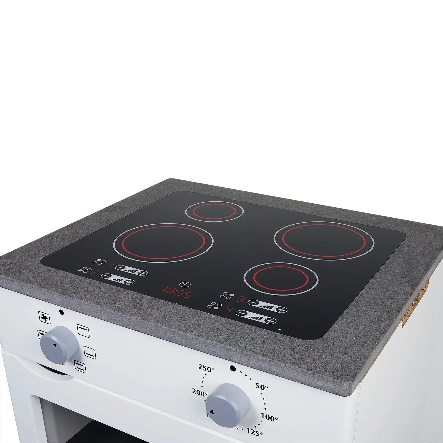 Drewniana kuchenka z piekarnikiem meble dla dzieci wyposażenie zabawa Micki - Zabawki z Lasu 