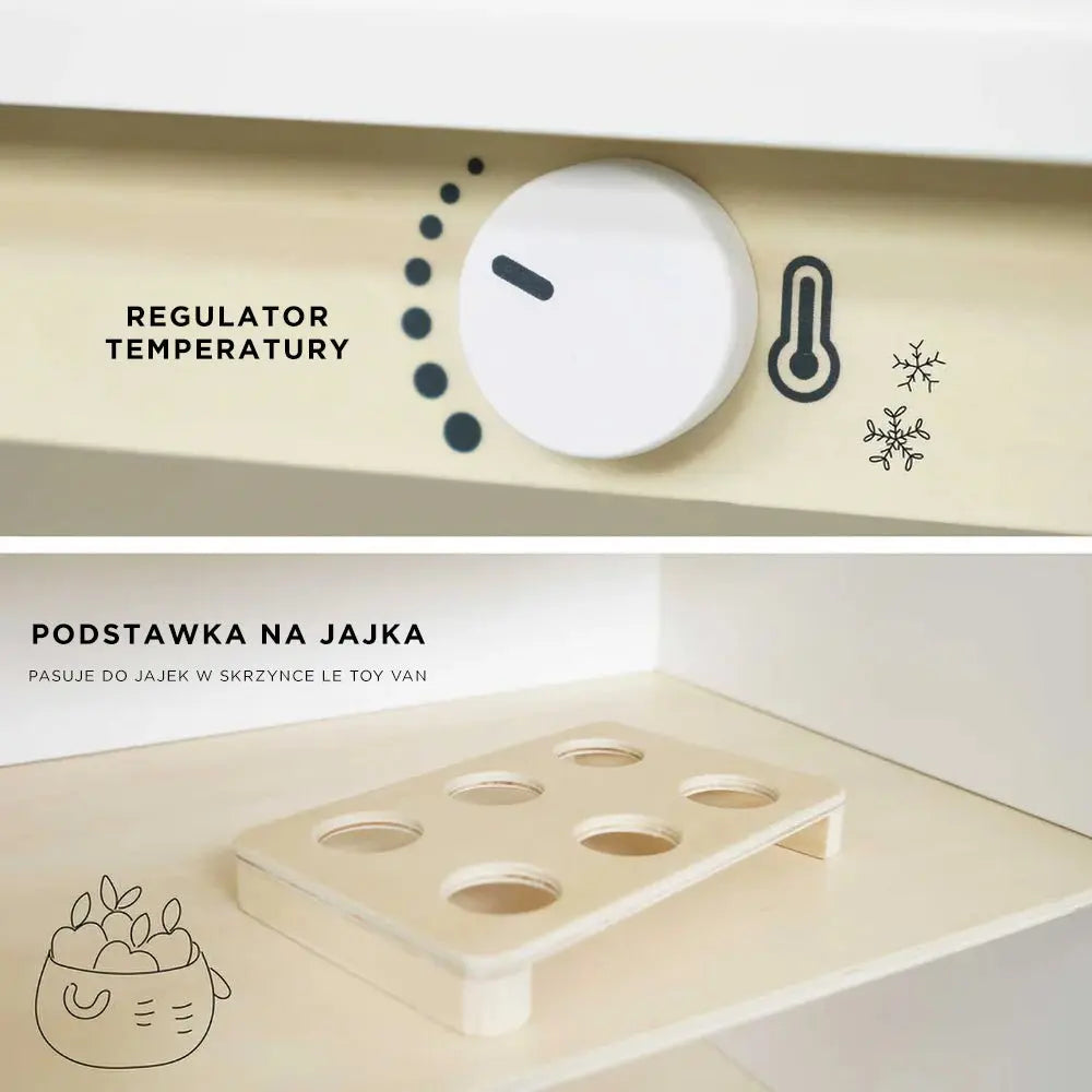 Drewniana lodówka, zabawka dla dzieci, kuchnia, odgrywanie ról Le Toy Van - Zabawki z Lasu 