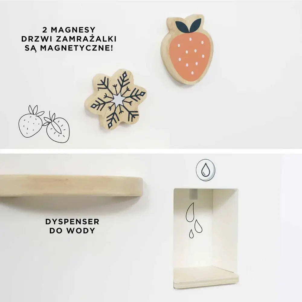 Drewniana lodówka, zabawka dla dzieci, kuchnia, odgrywanie ról Le Toy Van - Zabawki z Lasu 