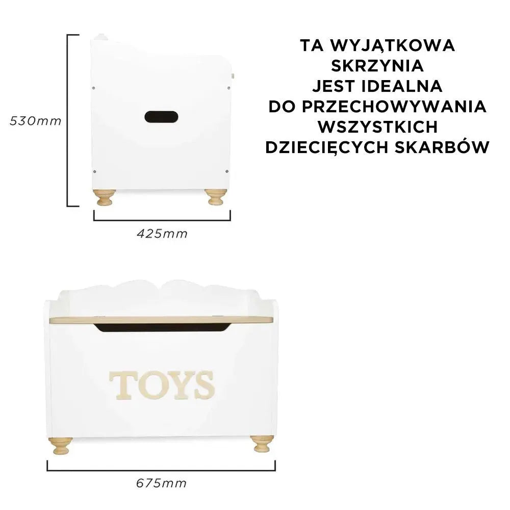 Drewniana skrzynia na zabawki dla dzieci, przechowywanie zabawek Le Toy Van - Zabawki z Lasu 