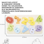 Drewniane cyferki zabawka edukacyjna dla dzieci sorter kształtów Le Toy Van - Zabawki z Lasu 