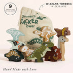 Drewniane figurki dinozaury, zabawka układanka, dzieci Le Toy Van - Zabawki z Lasu 