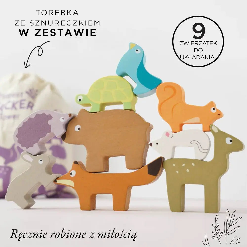 Drewniane figurki zwierzątka leśne zabawka dla dzieci, układanka Le Toy Van - Zabawki z Lasu 