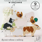 Drewniane figurki zwierzątka wiejskie, zabawka układanka, dzieci Le Toy Van - Zabawki z Lasu 