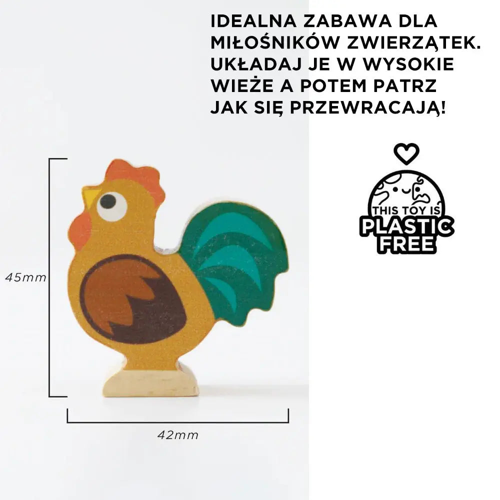 Drewniane figurki zwierzątka wiejskie, zabawka układanka, dzieci Le Toy Van - Zabawki z Lasu 
