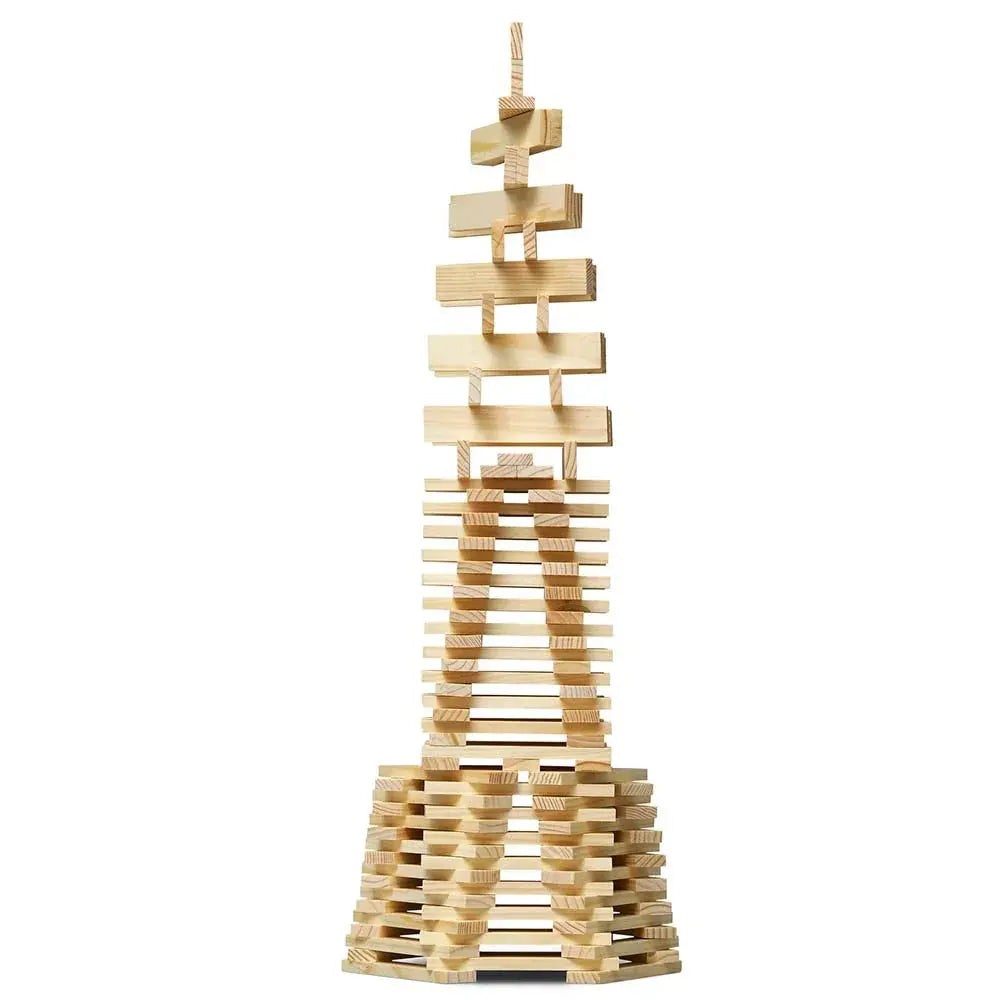 Drewniane klocki konstrukcyjne, zestaw 200 klocków zabawka dla dzieci Micki - Zabawki z Lasu 