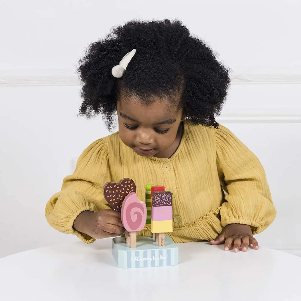 Drewniane lody na patyku zestaw, zabawka dla dzieci, lodziarnia, Le Toy Van - Zabawki z Lasu 