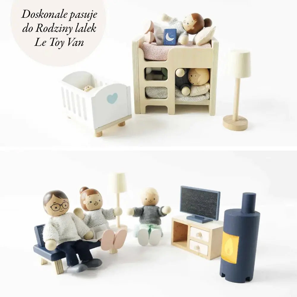 Drewniane mebelki do domku dla lalek duży zestaw, zabawka dzieci Le Toy Van - Zabawki z Lasu 