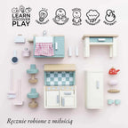 Drewniane mebelki do domku dla lalek kuchnia Daisylane, zestaw Le Toy Van - Zabawki z Lasu 