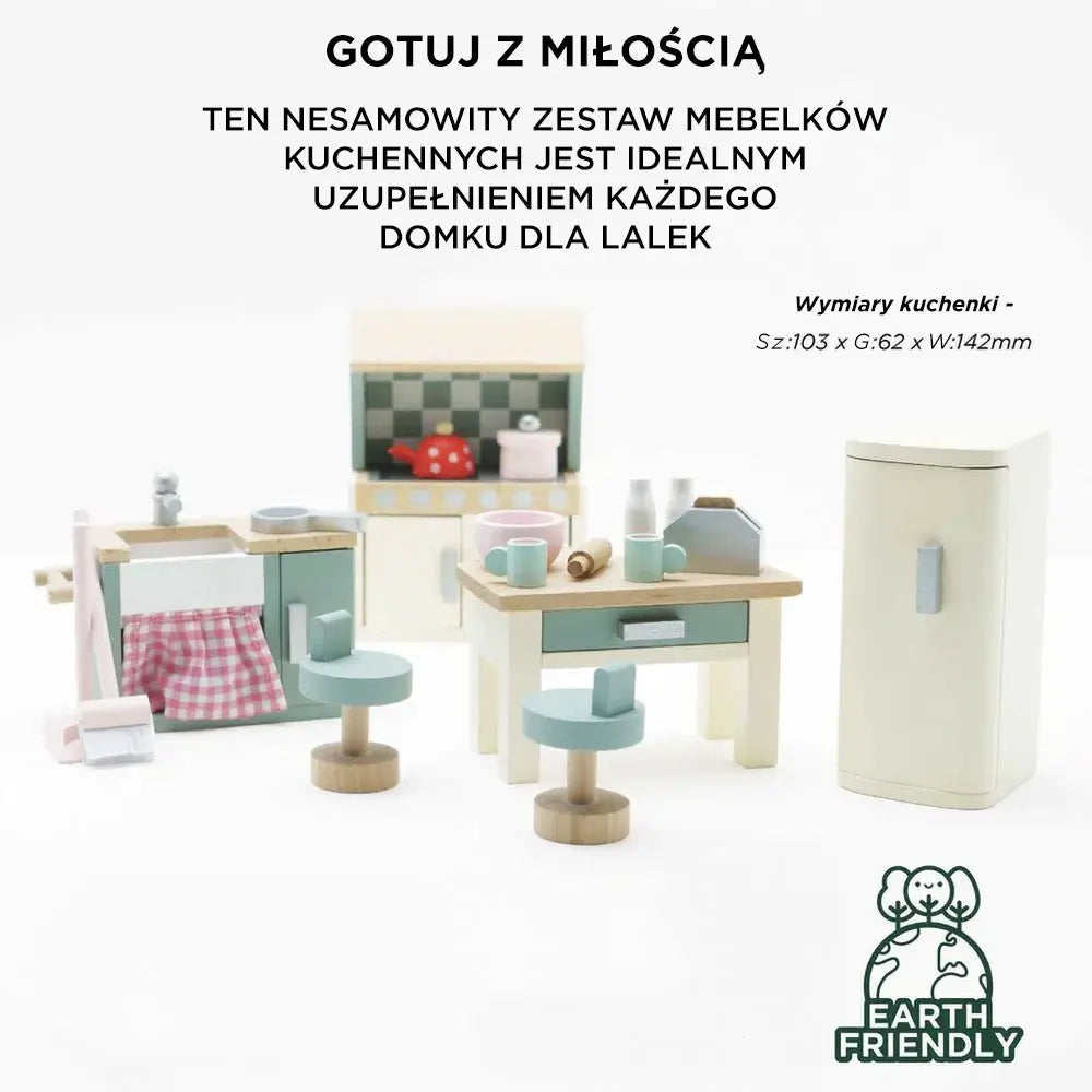 Drewniane mebelki do domku dla lalek kuchnia Daisylane, zestaw Le Toy Van - Zabawki z Lasu 