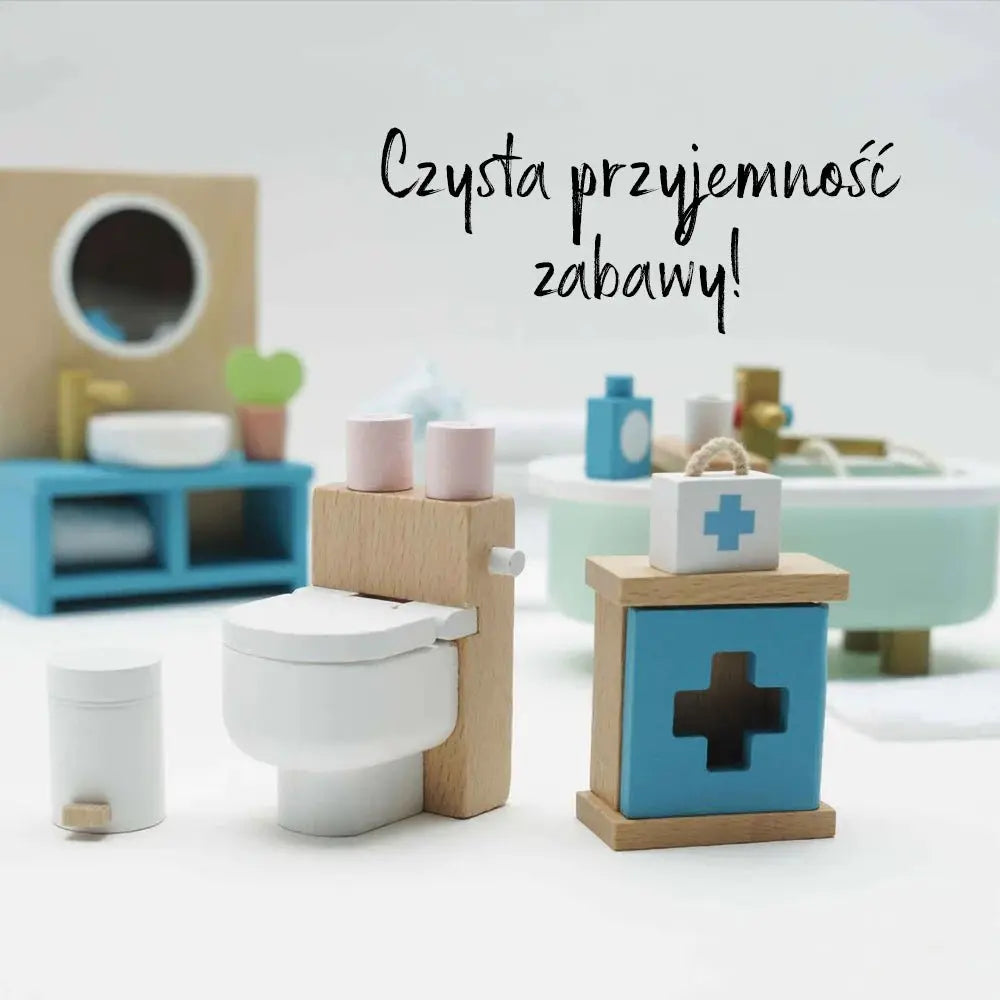 Drewniane mebelki do domku dla lalek łazienka Daisylane, zestaw Le Toy Van - Zabawki z Lasu 