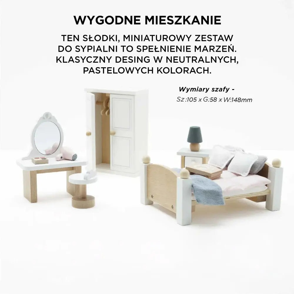 Drewniane mebelki do domku dla lalek sypialnia Daisylane, zestaw Le Toy Van - Zabawki z Lasu 