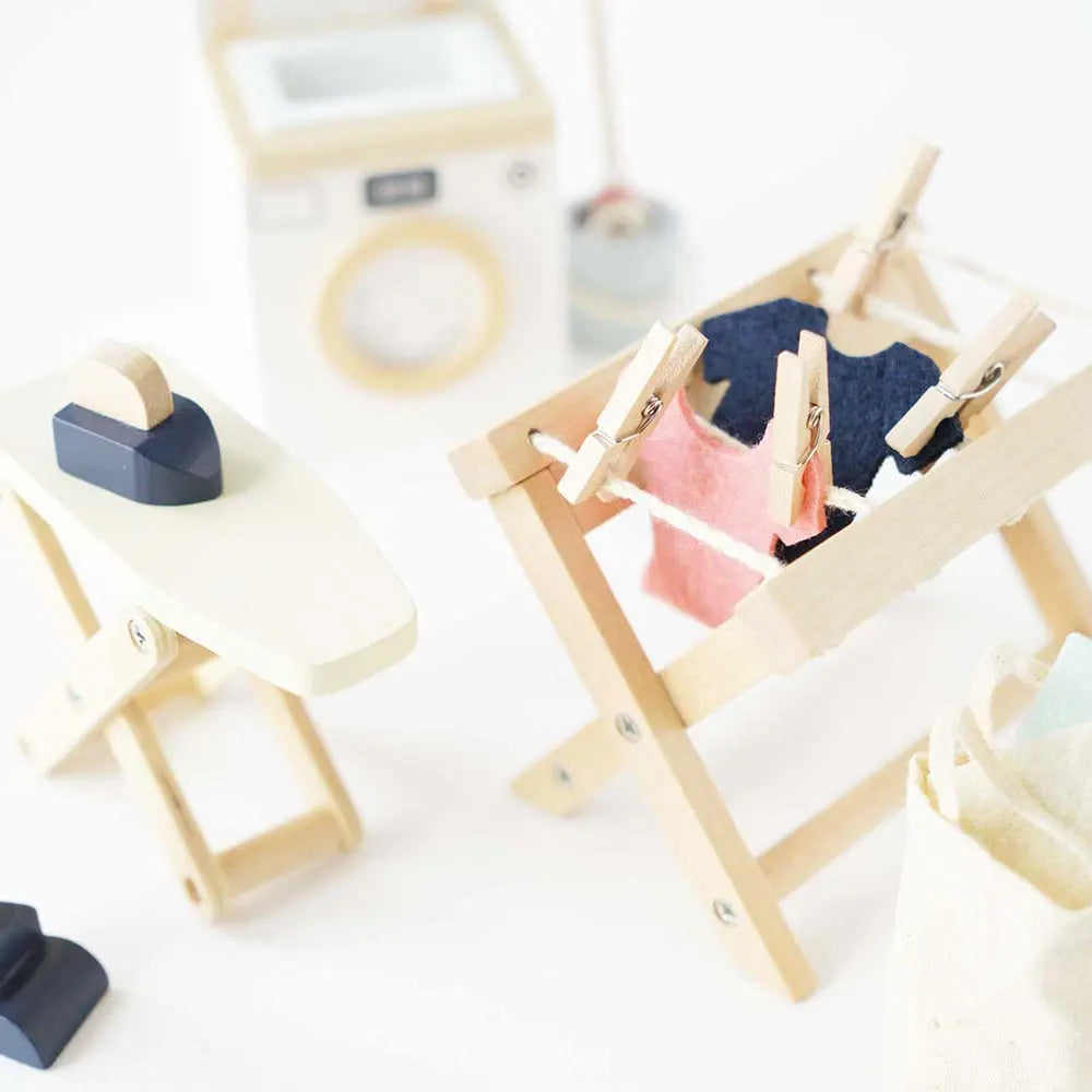 Drewniane mebelki do domku dla lalek zestaw pralnia, zabawka Le Toy Van - Zabawki z Lasu 