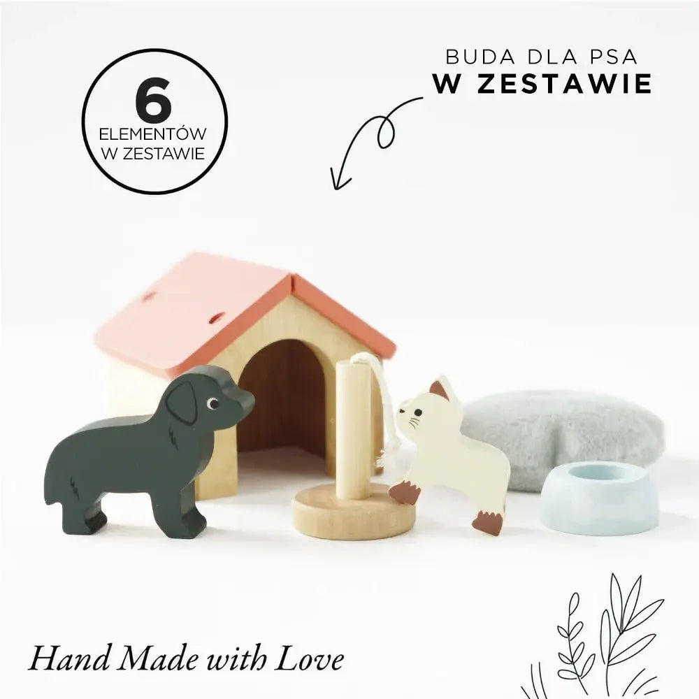 Drewniane mebelki do domku dla lalek zestaw zwierzątka, zabawka, Le Toy Van - Zabawki z Lasu 