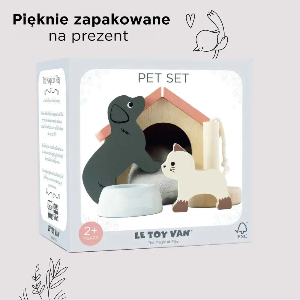 Drewniane mebelki do domku dla lalek zestaw zwierzątka, zabawka, Le Toy Van - Zabawki z Lasu 