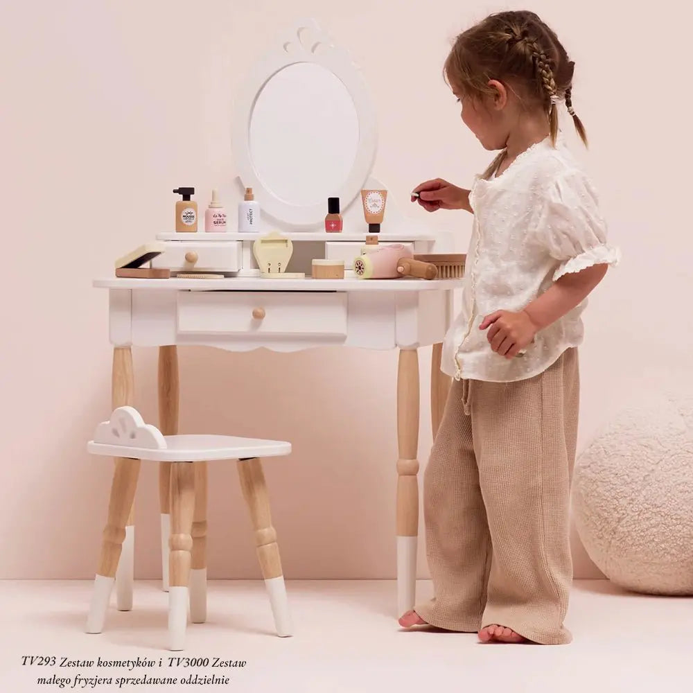 Drewniane meble dla dzieci toaletka lustro taboret zestaw mebli Le Toy Van - Zabawki z Lasu 