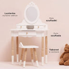 Drewniane meble dla dzieci toaletka lustro taboret zestaw mebli Le Toy Van - Zabawki z Lasu 